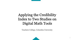 Applying the Credibility Index